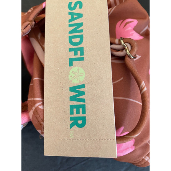 Sandflower Womens Cinched Bralette Bikini Swim Top Size Small 4-6 Brown NWT - Picture 9 of 10